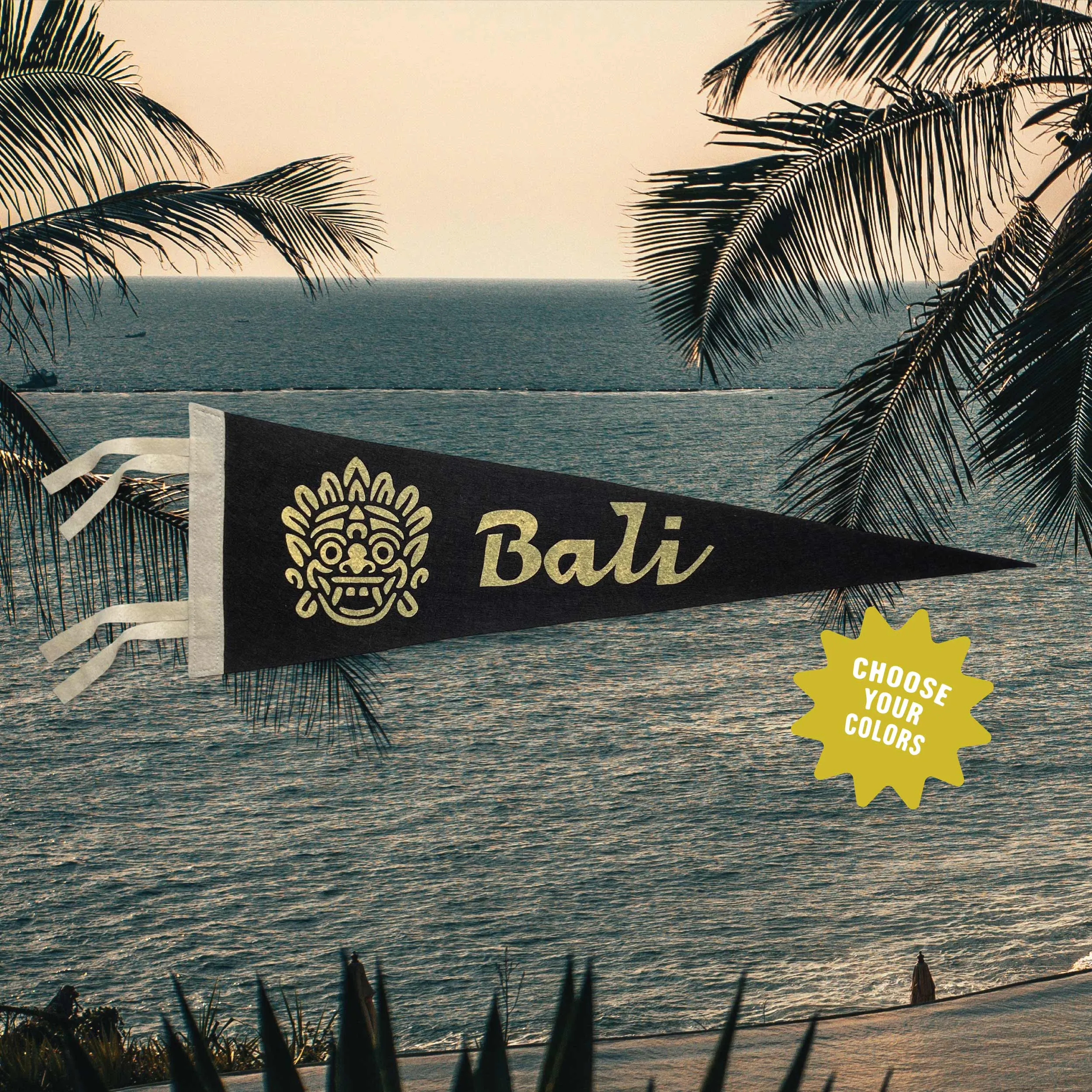 Bali Barong Vintage Pennant