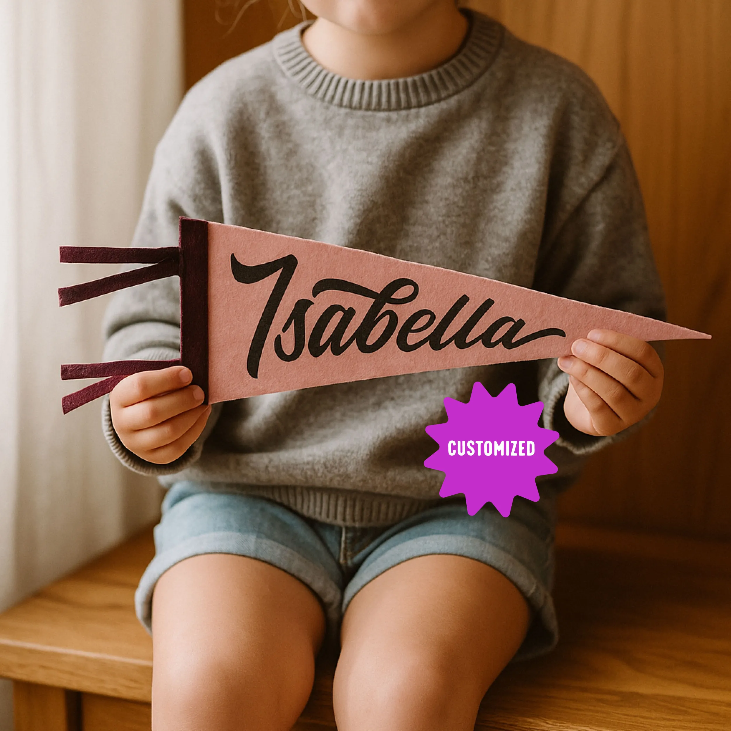 Isabella Custom Name Pennant