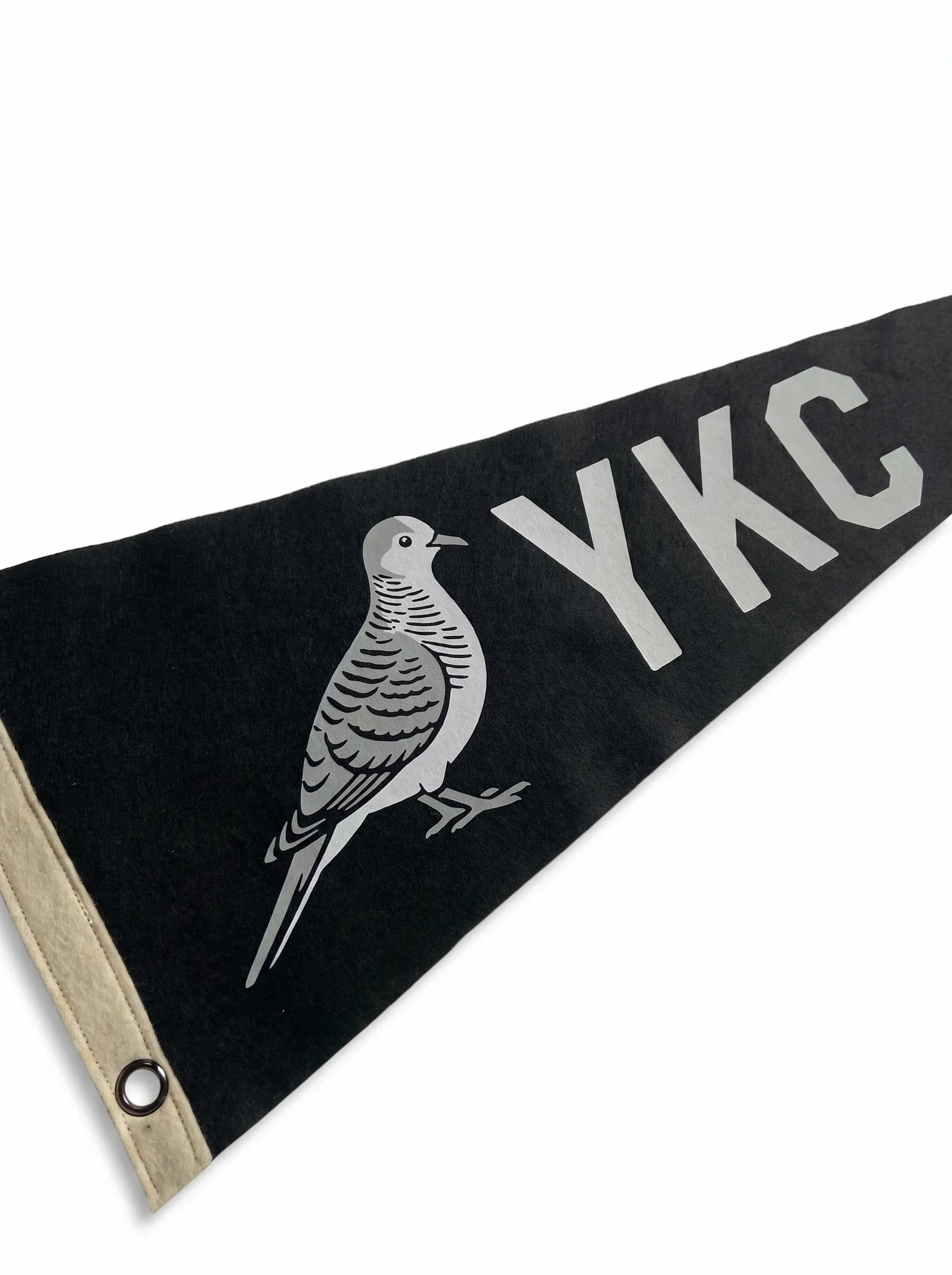 YKC Yogyakarta City Felt Pennant – Handmade Vintage Wall Banner