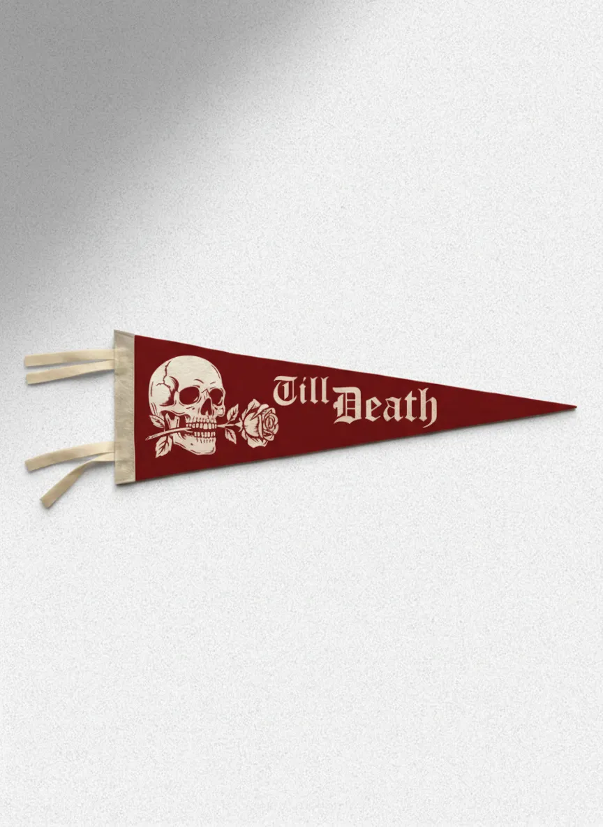 Till Death Vintage Pennant