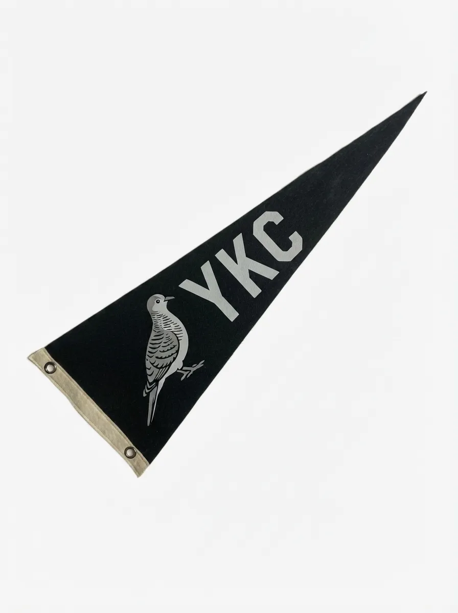 YKC Yogyakarta City Felt Pennant – Handmade Vintage Wall Banner